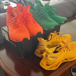 Amazon Men's Sneakers - Orange, Green, Yellow